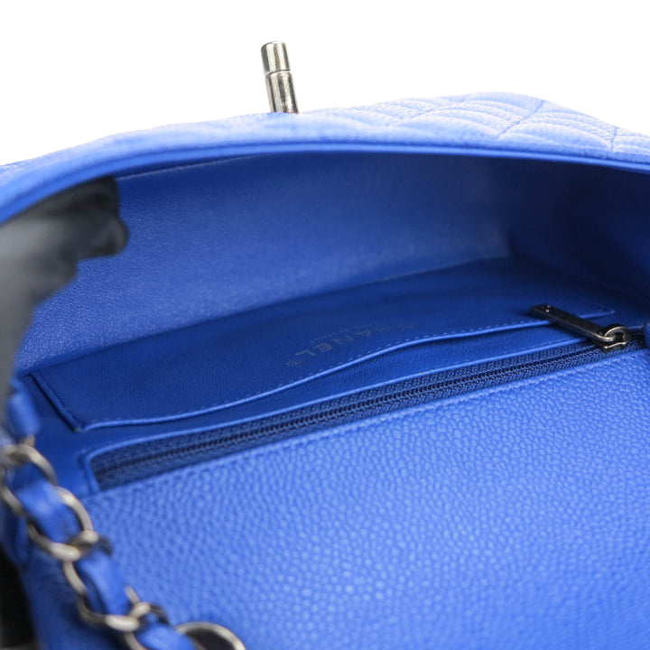 Mini Rectangular Flap Bag in 16C Blue Roi Caviar