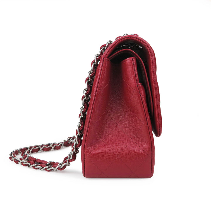 CHANEL Jumbo Classic Double Flap Bag in 17B Red Caviar - Dearluxe.com